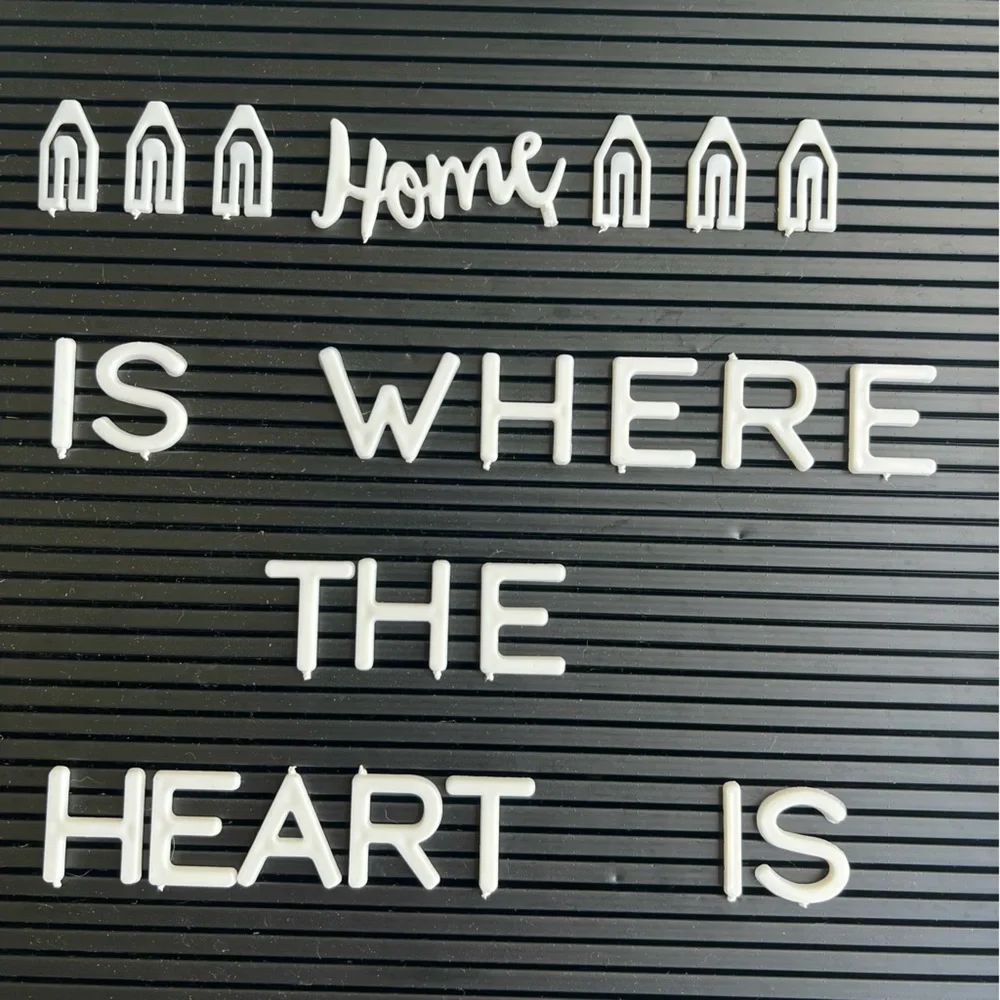 Black Letter Board with Wooden Frame 12in x 12in